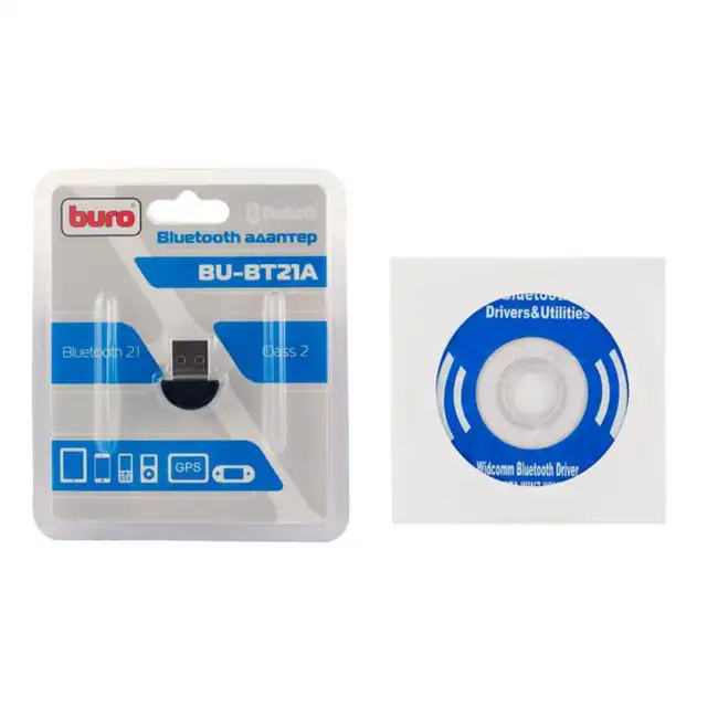 Аксессуар для ПК и Ноутбука Buro Адаптер USB BU-BT21A Bluetooth 2.1+EDR class 2 10м черный