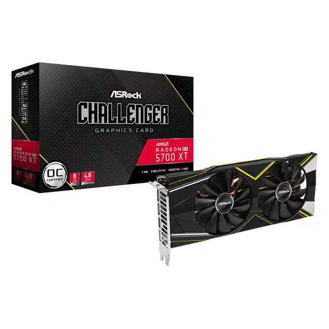 Видеокарта ASRock Radeon RX 5700 XT Challenger D 8G OC RX5700XT CLD 8GO (8 ГБ)