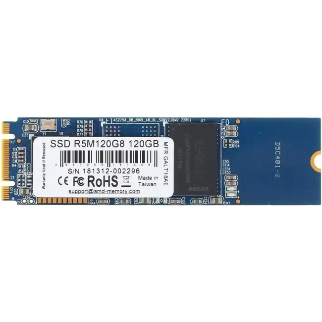 Внутренний жесткий диск AMD 120 ГБ R5M120G8 (SSD (твердотельные), 120 ГБ, M.2, PCIe)