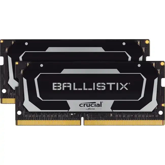 ОЗУ Crucial Ballistix SODIMM 32GB Kit (2 x 16GB) DDR4-3200 Gaming Memory Black BL2K16G32C16S4B (SO-DIMM, DDR4, 32 Гб (2 х 16 Гб), 3200 МГц)