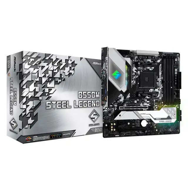 Материнская плата ASRock B550M Steel Legend B550M STEEL LEGEND (micro-ATX, AMD AM4)