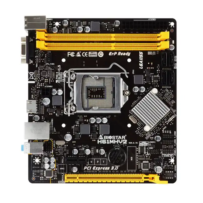 Материнская плата BIOSTAR H61MHV2 (micro-ATX, LGA 1151)