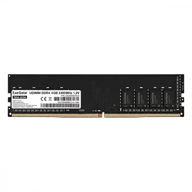 ОЗУ ExeGate EX296332RUS EX283084RUS (DIMM, DDR4, 4 Гб, 2400 МГц)