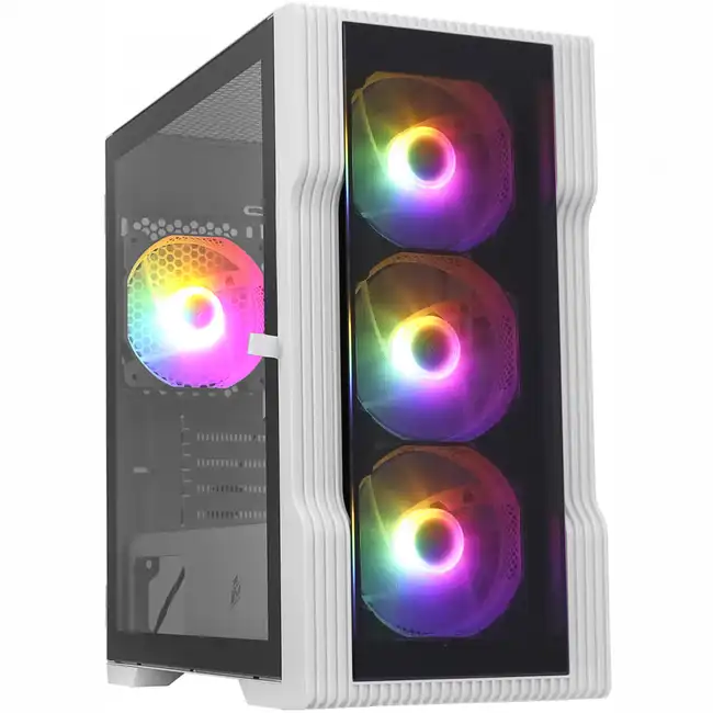 Корпус 1STPLAYER TRILOBITE T3-G White T3-G-WH-4F1-W (Midi-Tower)