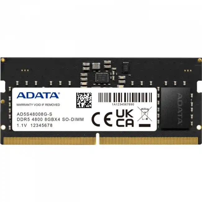 ОЗУ ADATA AD5S48008G-S (SO-DIMM, DDR5, 8 Гб, 4800 МГц)