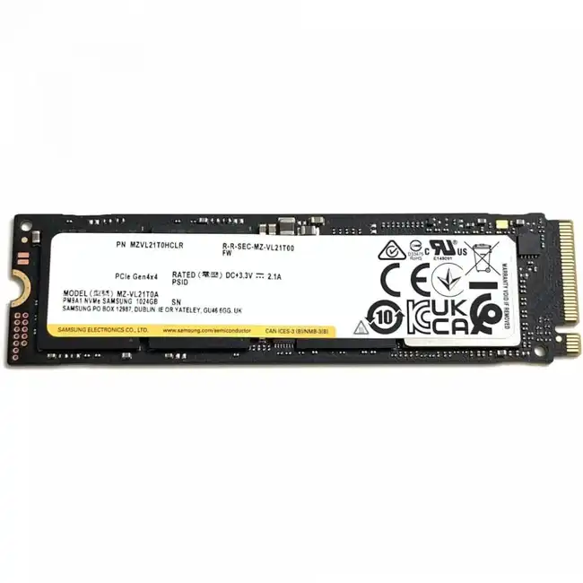 Внутренний жесткий диск Samsung PM9A1 MZVL21T0HCLR-00B00 (SSD (твердотельные), 1 ТБ, M.2, PCIe)