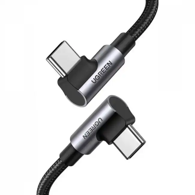 Кабель интерфейсный UGREEN Angled USB-C M/M Cable Aluminium Shell 70698