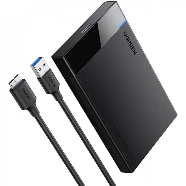 Аксессуар для жестких дисков UGREEN 2.5 Inch Hard Drive Box with Micro-B to USB-A 3.0 Cable 30848