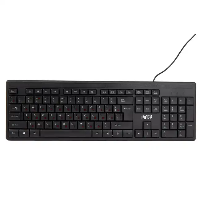 Клавиатура HIPER WIRED KEYBOARD OK-1100 BLACK (Проводная, USB)