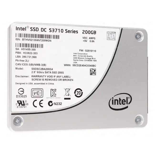 Внутренний жесткий диск Intel DC S3710 Series SSDSC2BA200G401 937741 (SSD (твердотельные), 200 ГБ, 2.5 дюйма, SATA)