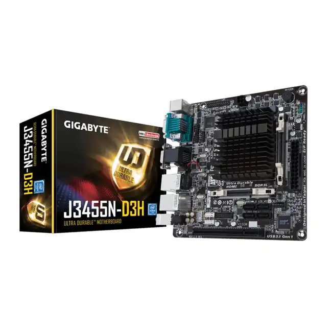 Материнская плата Gigabyte GA-J3455N-D3H (Mini-iTX, Установлен Intel J3455)