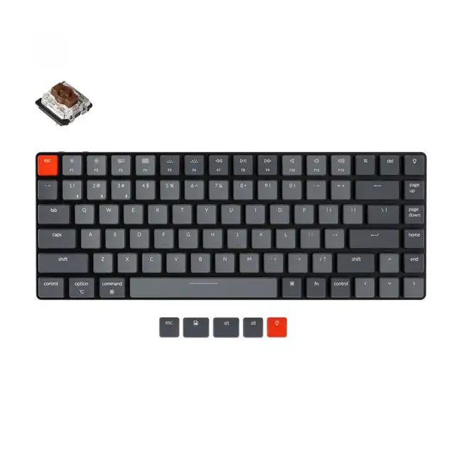 Клавиатура Keychron Brown Switch White Led Gateron Mechaincal Wireless K3A3_Keychron (Беспроводная)