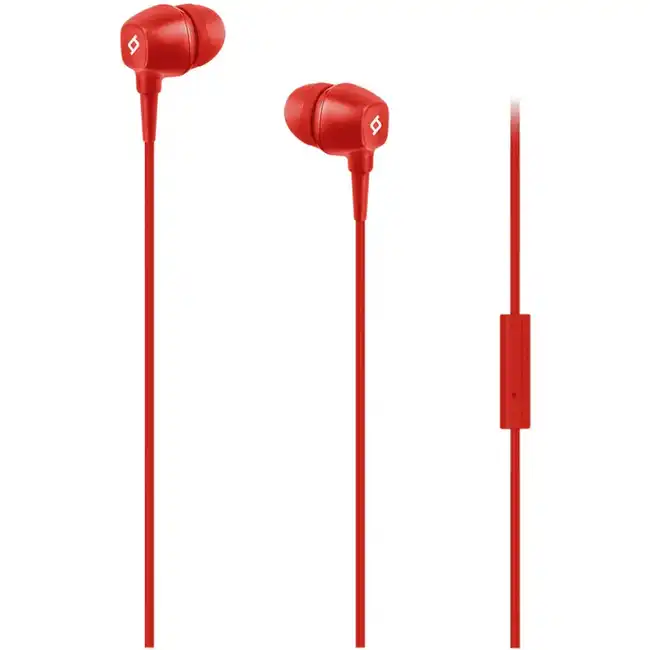 Наушники Ttec Pop In-Ear Headphones with Microphone 3.5mm Red 2KMM13K
