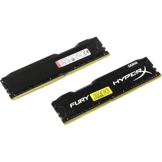 ОЗУ Kingston HyperX Fury DDR4-2400 32ГБ HX424C15FBK2/32 (DIMM, DDR4, 32 Гб (2 х 16 Гб), 2400 МГц)