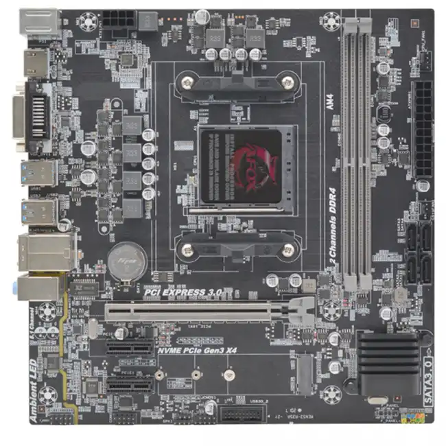 Материнская плата AFOX Motherboard AMD® B450 B450-MA-V2 (micro-ATX, AMD AM4)