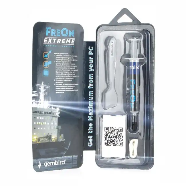 Охлаждение Gembird FreOn Extreme, шприц, 2 г GF-41-1.5 (Термопаста)
