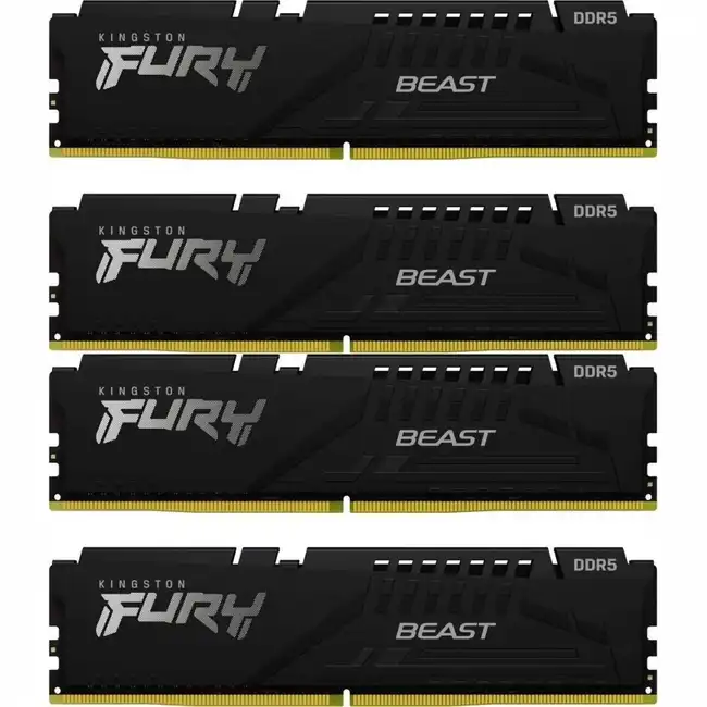 ОЗУ Kingston Fury Beast KF556C40BBK4-128 (DIMM, DDR5, 128 Гб (4 х 32 Гб), 5600 МГц)