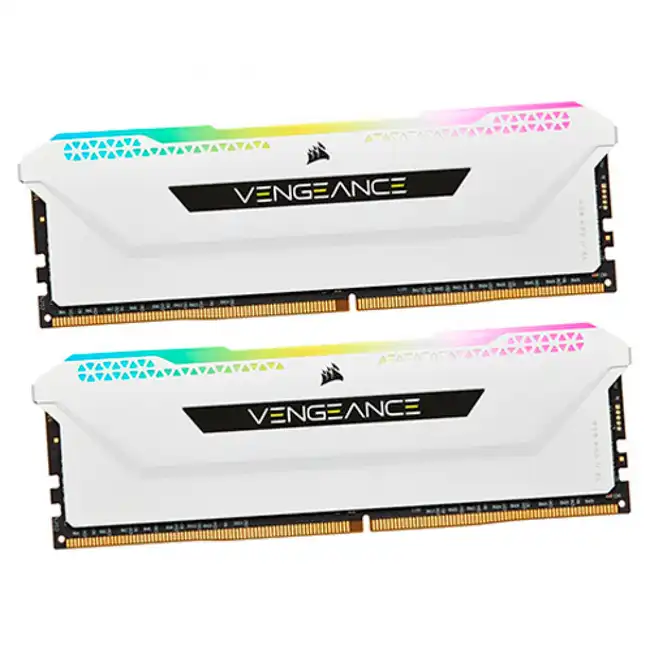 ОЗУ Corsair Vengeance RGB PRO SL CMH16GX4M2D3600C18W (DIMM, DDR4, 16 Гб (2 х 8 Гб), 3600 МГц)