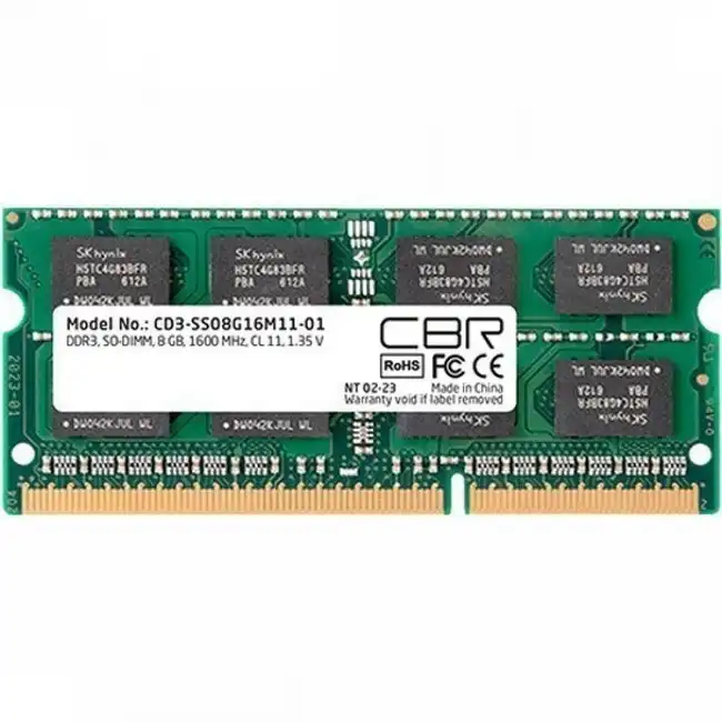 ОЗУ CBR CD3-SS08G16M11-01 (SO-DIMM, DDR3, 8 Гб, 1600 МГц)