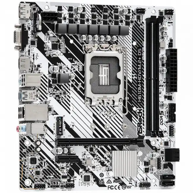 Материнская плата ASRock H610M-HDV/M.2+ D5 (micro-ATX, LGA 1700)