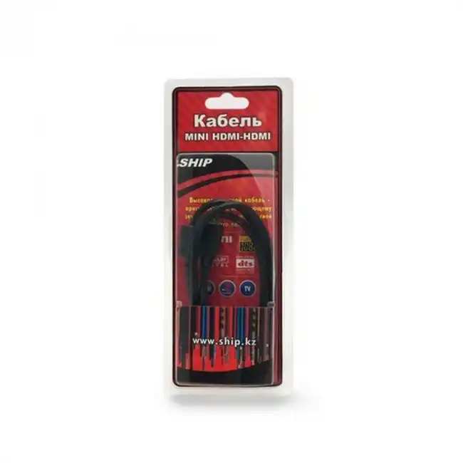 Кабель интерфейсный SHIP Mini HDMI - HDMI 1 метр SH6031-1B