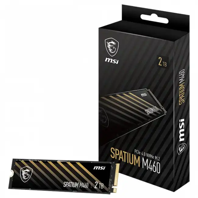 Внутренний жесткий диск MSI SPATIUM M460 NVME M460 PCIE 4.0NVME M.2 1TB (SSD (твердотельные), 1 ТБ, M.2, PCIe)