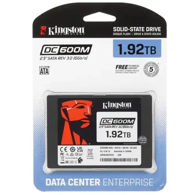 Внутренний жесткий диск Kingston DC600M SEDC600M (SSD (твердотельные), 1920 ГБ, 2.5 дюйма, SATA)