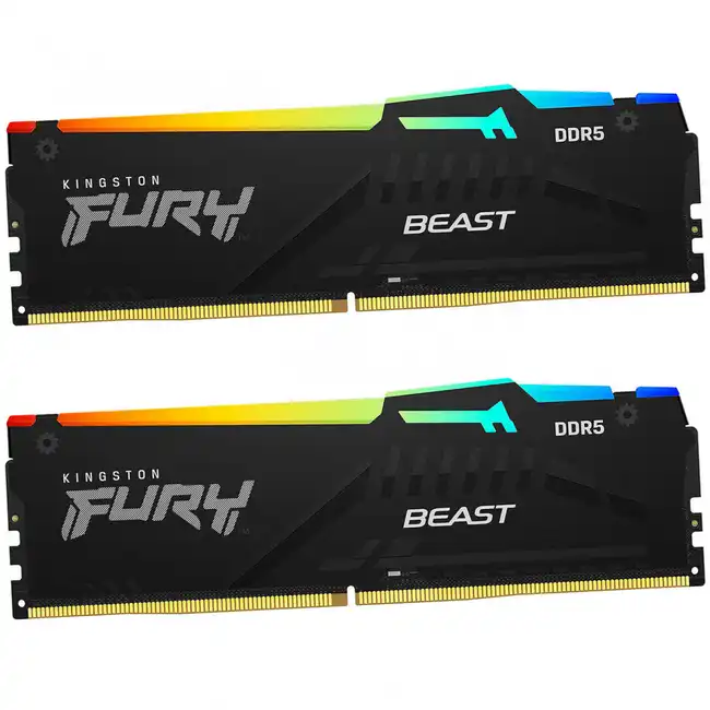 ОЗУ Kingston Fury Beast RGB KF560C30BBAK2-64 (DIMM, DDR5, 64 Гб (2 х 32 Гб), 6000 МГц)