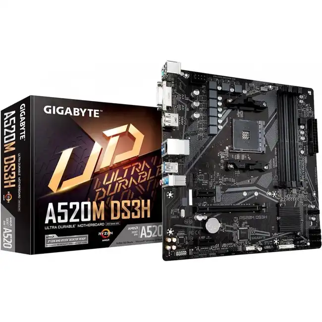 Материнская плата Gigabyte A520M DS3H AC (micro-ATX, AMD AM4)