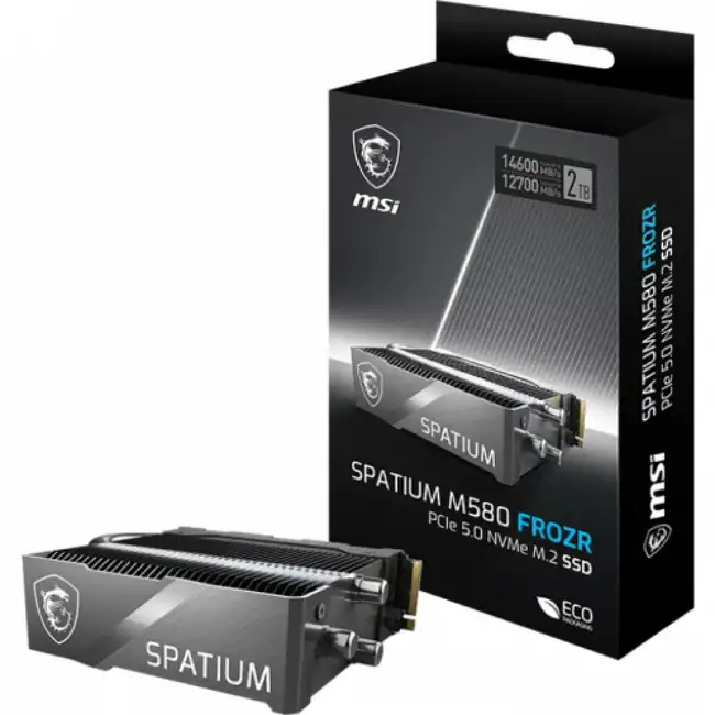 Внутренний жесткий диск MSI SPATIUM M580 PCIE 5.0NVME M.2 2TB FROZR SPATIUM M580 PCIE 5.0
NVME M.2 2TB FROZR (SSD (твердотельные), 2 ТБ, M.2, PCIe)
