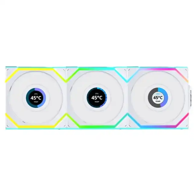 Охлаждение Lian Li Uni Fan SL Wireless 120 LCD ARGB G99.12SLLCD1W3W.R0 (Для системного блока)