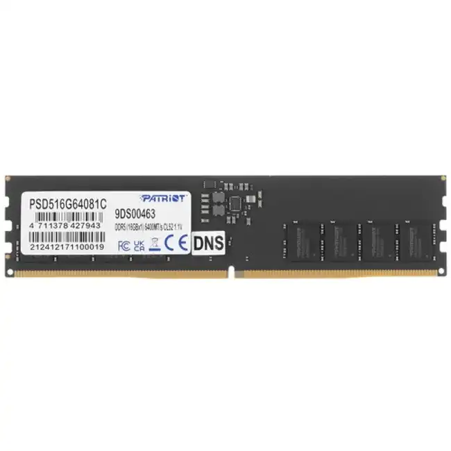 ОЗУ Patriot Signature PSD516G64081C (DIMM, DDR5, 16 Гб, 6400 МГц)