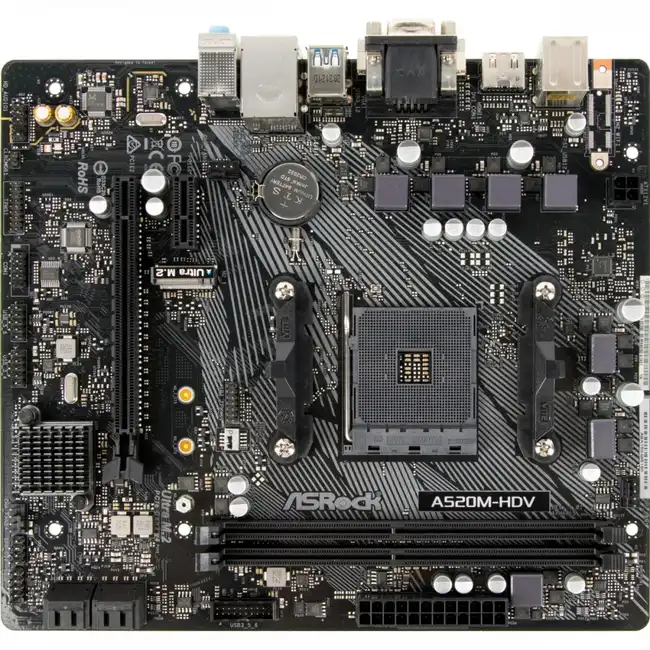 Материнская плата ASRock A520M-HDV A520M-HDV DDR4 (Mini-ATX, AMD AM4)