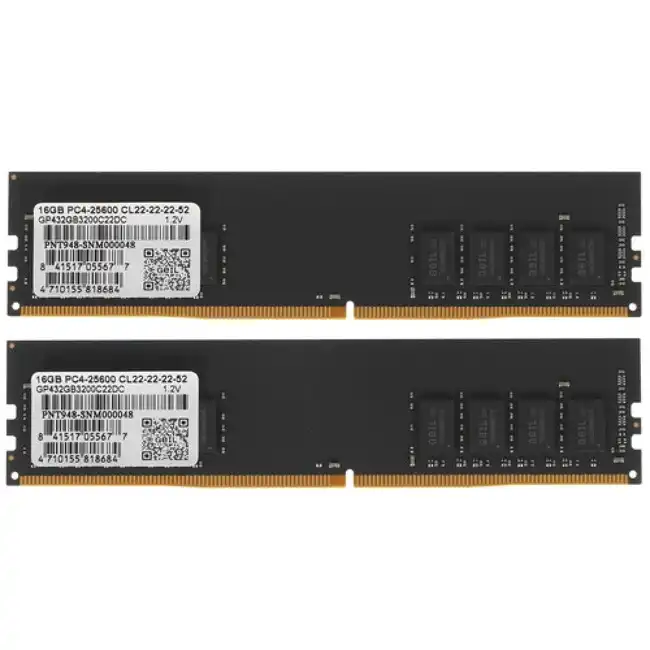 ОЗУ Geil PRISTINE GP432GB3200C22DC (DIMM, DDR4, 32 Гб (2 х 16 Гб), 3200 МГц)