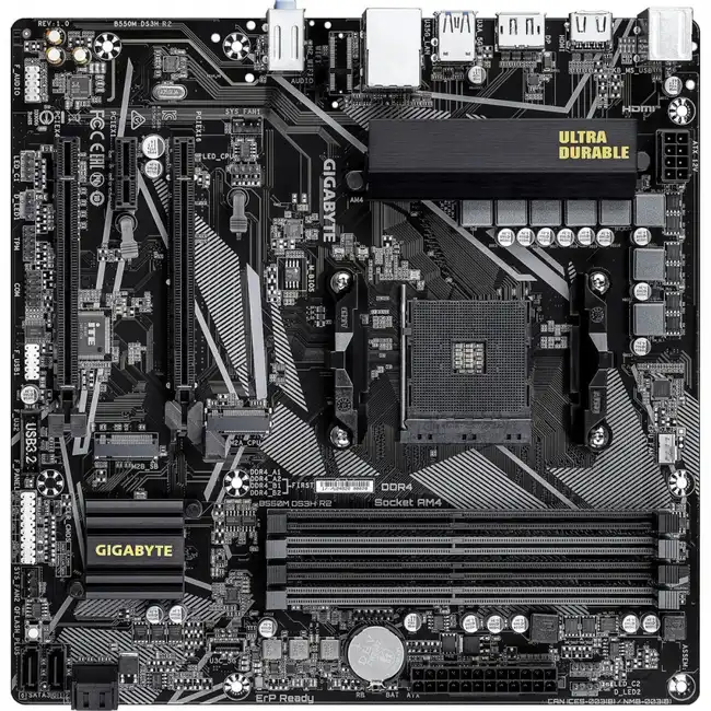 Материнская плата Gigabyte B550M DS3H R2 (micro-ATX, AMD AM4)