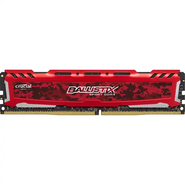 ОЗУ Crucial 16GB DDR4 2400 MHz Crucial Ballistix Sport LT Red PC4-19200 BLS16G4D240FSE (DIMM, DDR4, 16 Гб, 2400 МГц)
