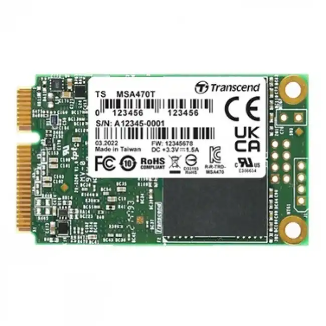 Внутренний жесткий диск Transcend MSA470T TS128GMSA470T-VS1 (SSD (твердотельные), 12 ТБ, M.2, mini-SATA)