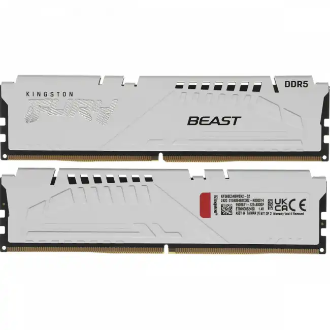 ОЗУ Kingston Fury Beast KF568C34BWEK2-32 (DIMM, DDR5, 32 Гб (2 х 16 Гб), 6800 МГц)