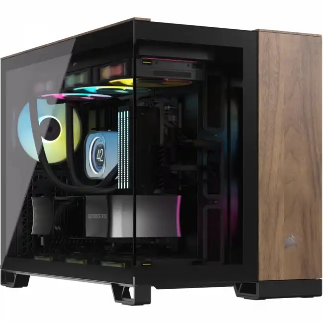 Корпус Corsair 2500X Black - Walnut Wood CC-9011286-WW (Midi-Tower)