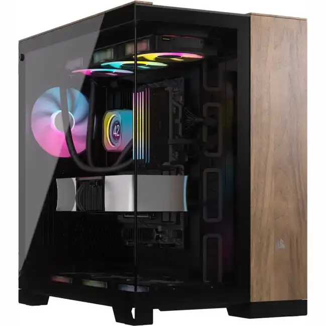 Корпус Corsair 6500X Black - Walnut Wood CC-9011282-WW (Midi-Tower)