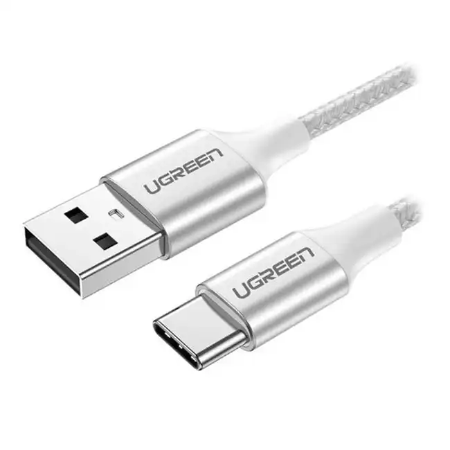 Кабель интерфейсный UGREEN US288 USB Type-C 2m White 60133 BOX