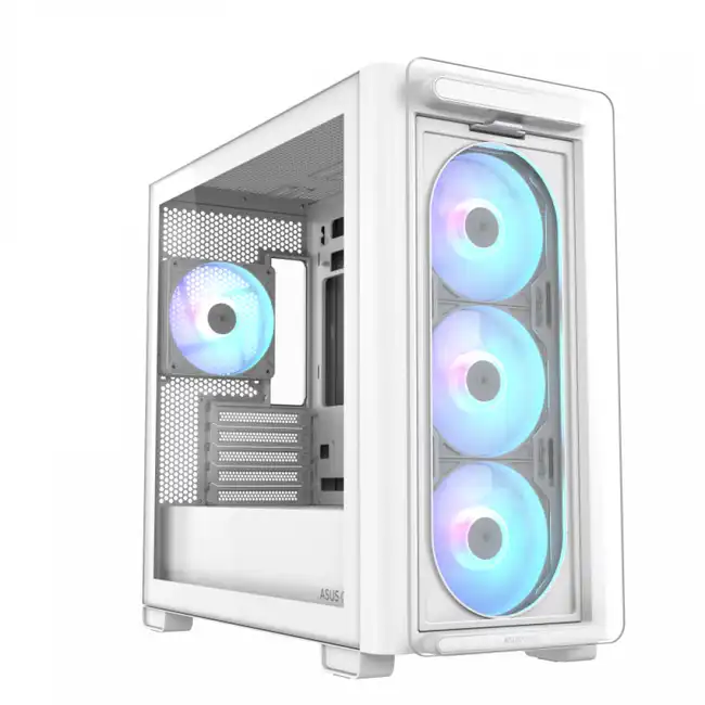 Корпус Asus A23 Plus TG ARGB White A23 PLUS TG ARGB WHITE (Mini-Tower)