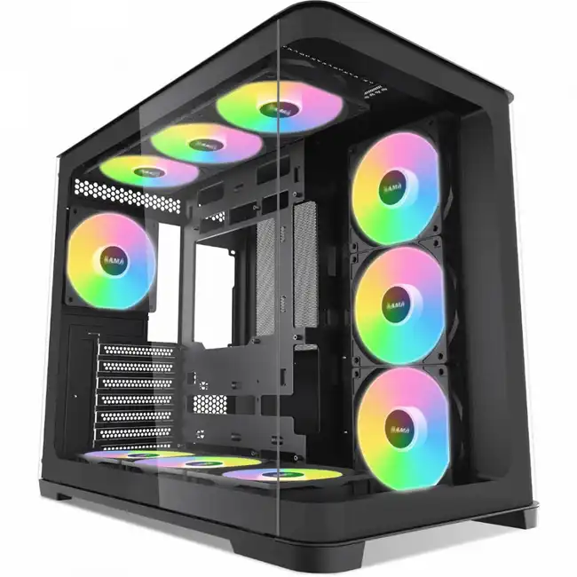 Корпус Sama V60 Black V60-BKADA7X1-GL (Midi-Tower)