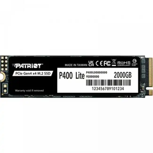 Внутренний жесткий диск Patriot P400 Lite P400LP2KGM28H (SSD (твердотельные), 2 ТБ, M.2, PCIe)
