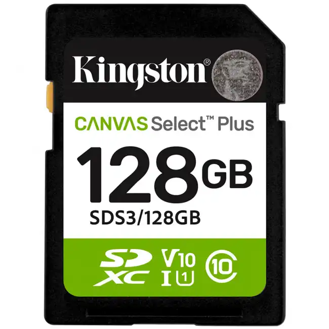 Флеш (Flash) карты Kingston Canvas Select Plus C10 UHS-I U1 V10 SDS3/128GB (128 ГБ)