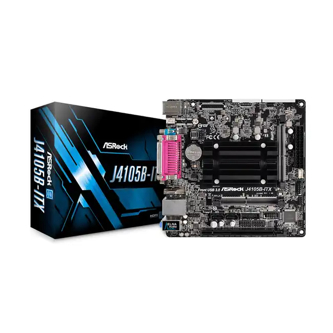 Материнская плата ASRock J4105B-ITX (Mini-ITX, Установлен Intel J4105)