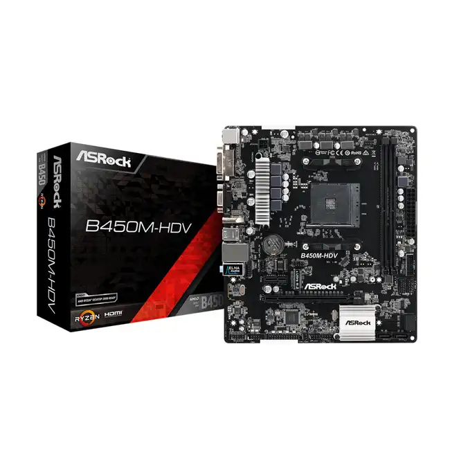 Материнская плата ASRock B450M-HDV (micro-ATX, AMD AM4)