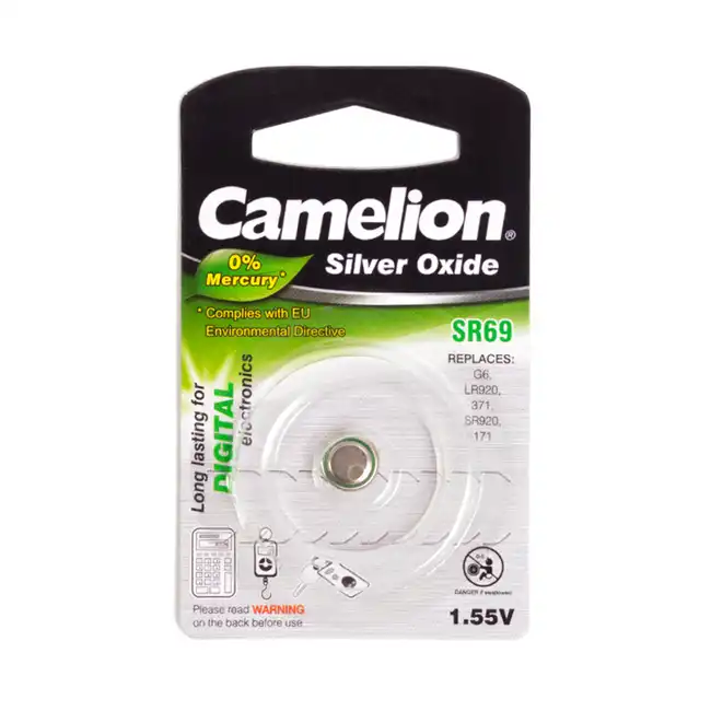 Батарейка CAMELION Silver Oxide SR69-BP1 - 1штука (Блистер)