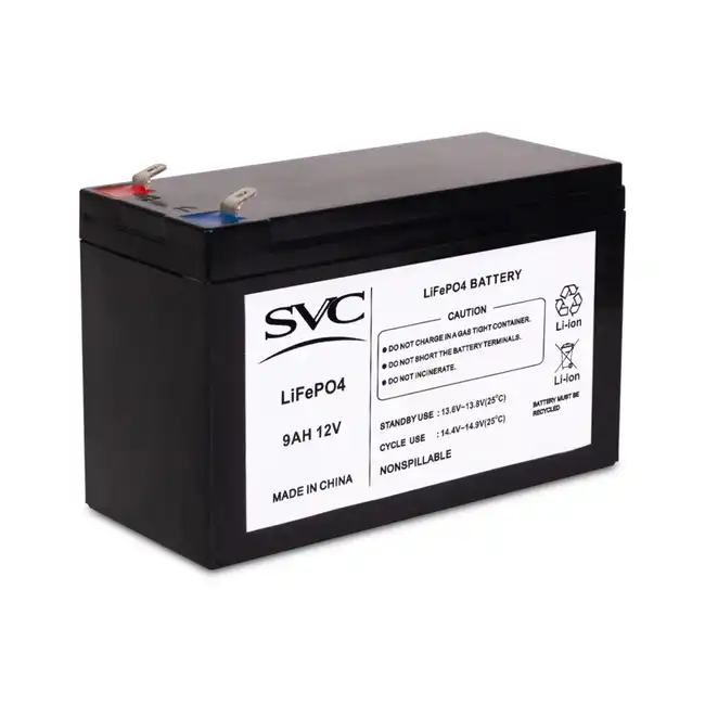 Сменные аккумуляторы АКБ для ИБП SVC LiFePO4 12V 9Ah LiFePO4 battery pack HW-4F9 (12 В)