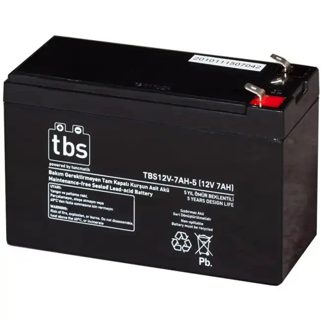 Сменные аккумуляторы АКБ для ИБП Tuncmatik Батарея TBS 12V-7AH-5 (12 В/7 Ач) TSK1454 (12 В)